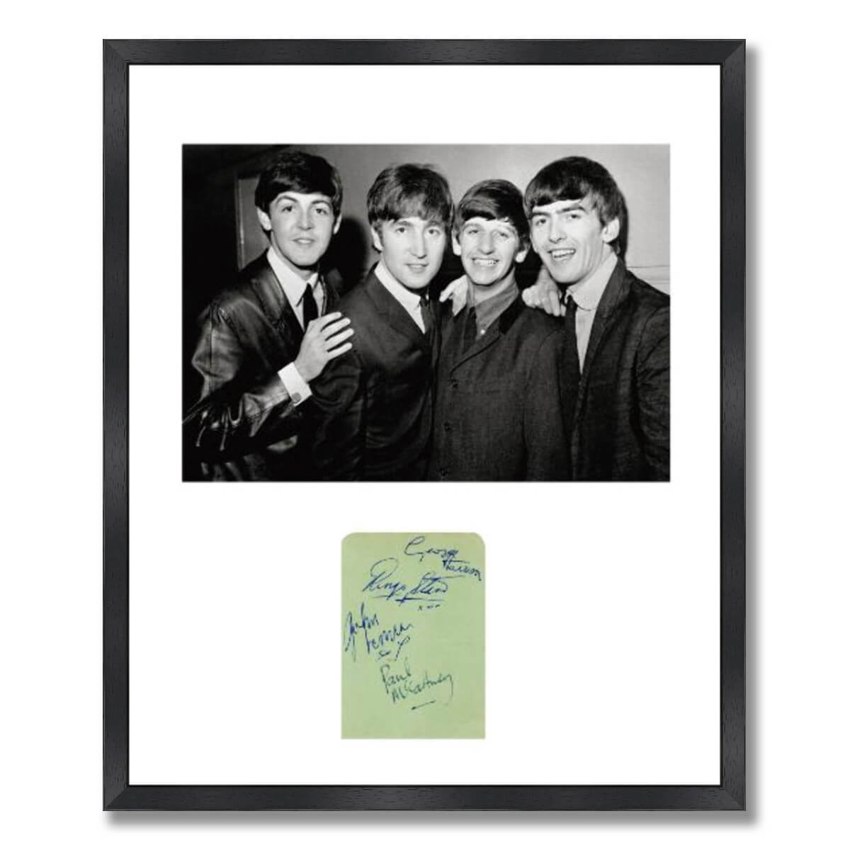 サイン額「ビートルズの直筆サイン - 1963年2月15日 」【証明書付】Beatles Autograph –  FAB4ギャラリー・オンライン・グッズ・ストア by ビートルズ・クラブ