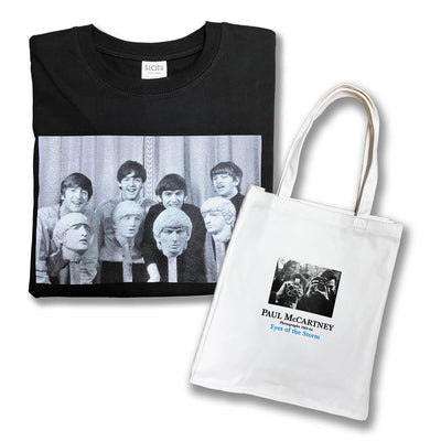 【セット/ポール写真展】Tシャツ ビートルズ パリ黒＋グッズ・セット/ Paul Mccartney