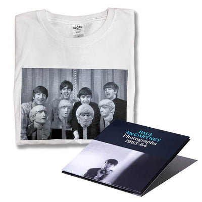 【セット/ポール写真展】Tシャツ ビートルズ パリ白＋グッズ・セット/ Paul Mccartney