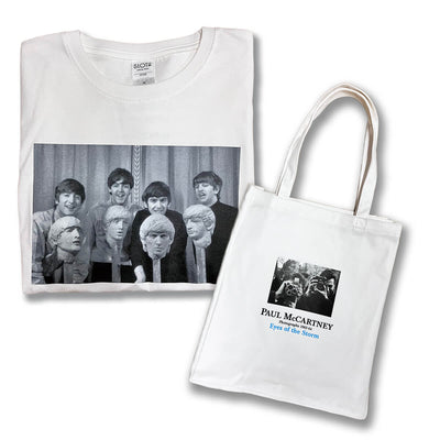 【セット/ポール写真展】Tシャツ ビートルズ パリ白＋グッズ・セット/ Paul Mccartney