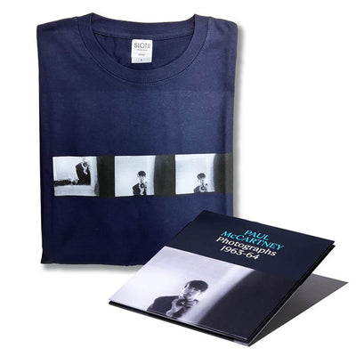 【セット/ポール写真展】Tシャツ ポートレート紺＋グッズ・セット/ Paul Mccartney