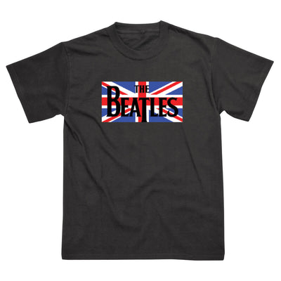 【予約/送料無料】ビートルズ Tシャツ 「ロゴ・ユニオンジャック -  黒」 BEATLES 公式 グッズ