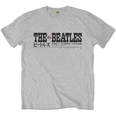 ビートルズ Tシャツ 「武道館チケット＆セットリスト - グレー」 BEATLES 公式 グッズ