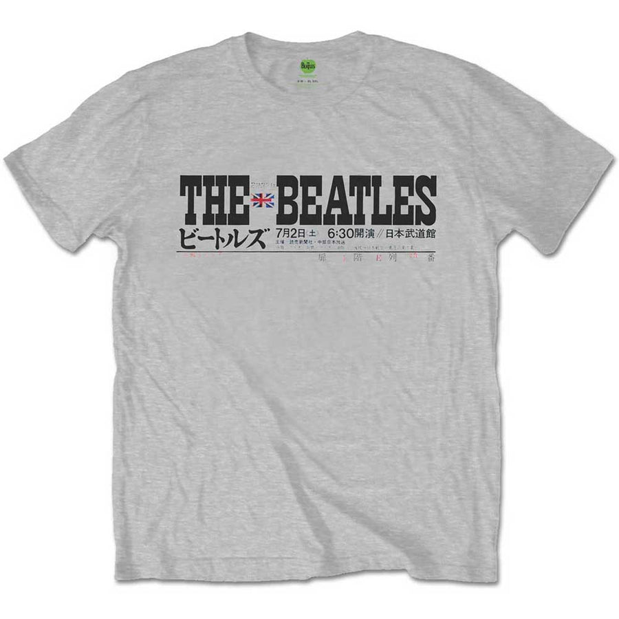 ビートルズ Tシャツ 「武道館チケット＆セットリスト - グレー」 BEATLES 公式 グッズ