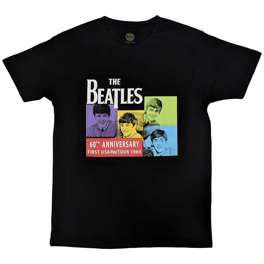 ビートルズ Tシャツ 「アメリカ・ツアー60周年記念 - 黒」 BEATLES 公式 グッズ