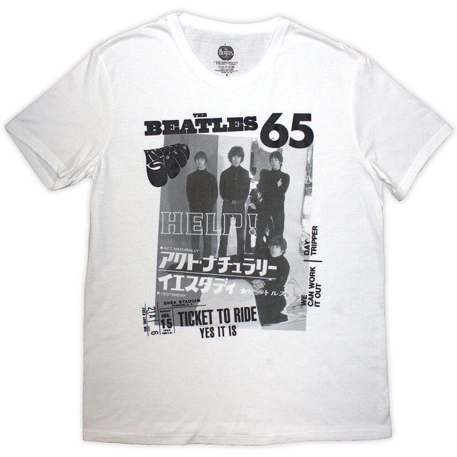 ビートルズ Tシャツ 「ビートルズ1965 - 白」 BEATLES 公式 グッズ