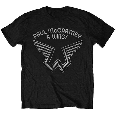 ポール・マッカートニー Tシャツ 「ウイングス・ロゴ - ブラック」 Paul McCartney 公式 グッズ