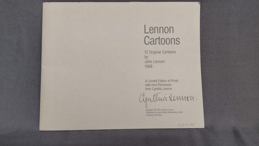 シンシア・レノン直筆サイン入りLennon Cartoons
