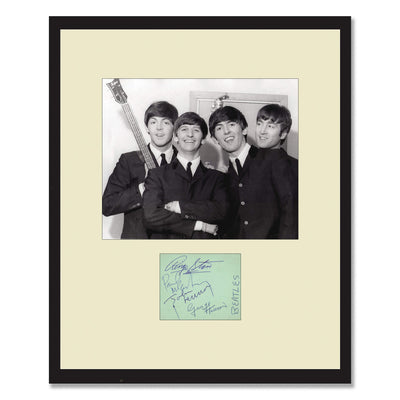 サイン額「ビートルズの直筆サイン - 1963年3月2日 」【証明書付】Beatles Autograph