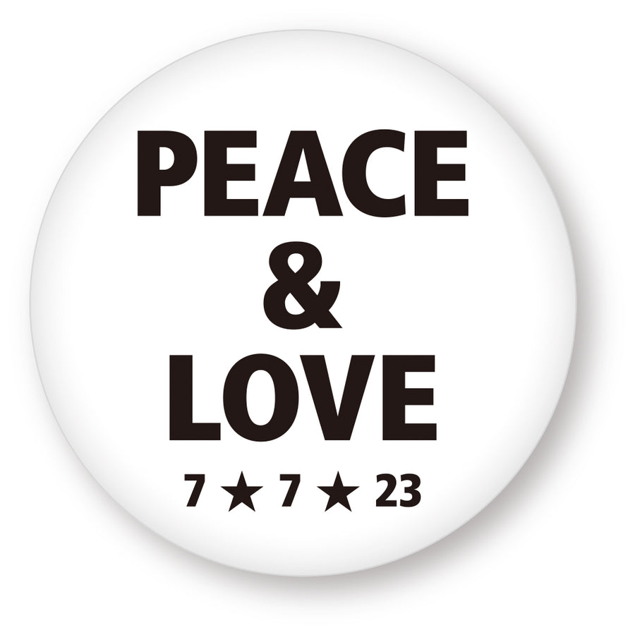 【500円のご支援】缶バッジ PEACE & LOVE 2023