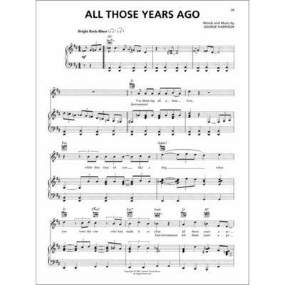 ジョージ・ハリスン 楽譜 「ダークホース・イヤーズ」 55曲 George Harrison