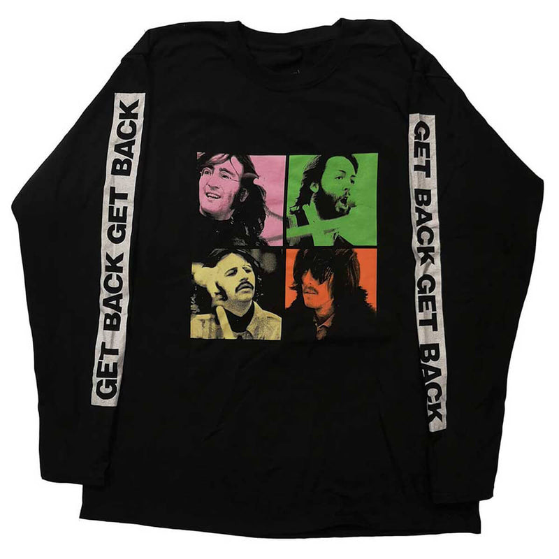 ビートルズ Tシャツ 「ゲット・バック長袖Tシャツ- 黒」 BEATLES