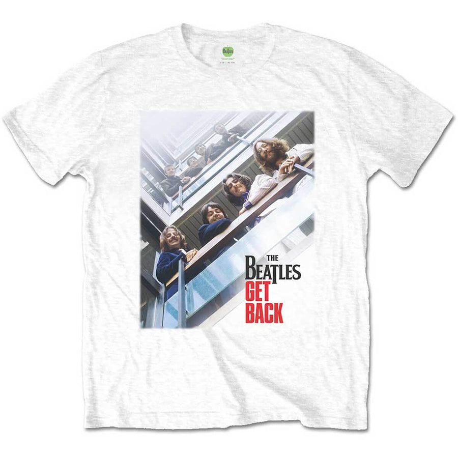 ビートルズ Tシャツ 「ゲット・バック - ポスター」白 BEATLES公式
