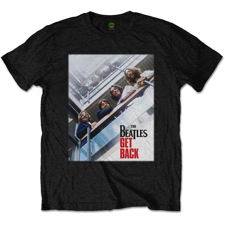ビートルズ Tシャツ 「ゲット・バック - ポスター」黒 BEATLES公式