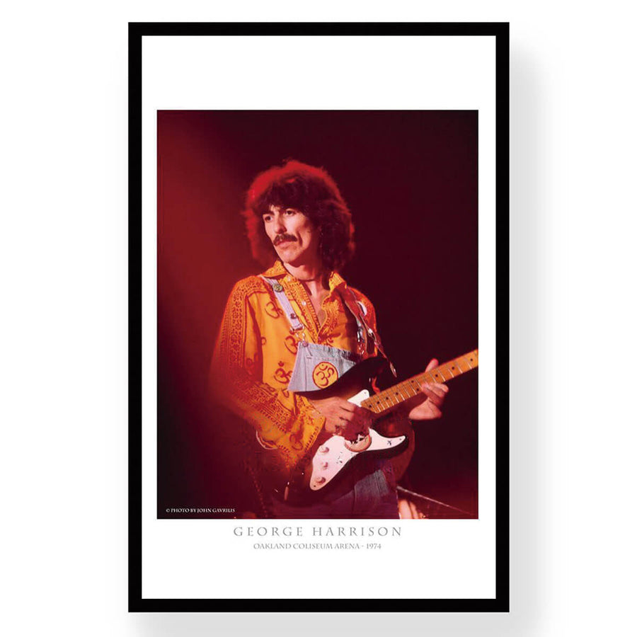 ジョージ・ハリスン 写真額 「1974年USツアー・オリジナル・プリント